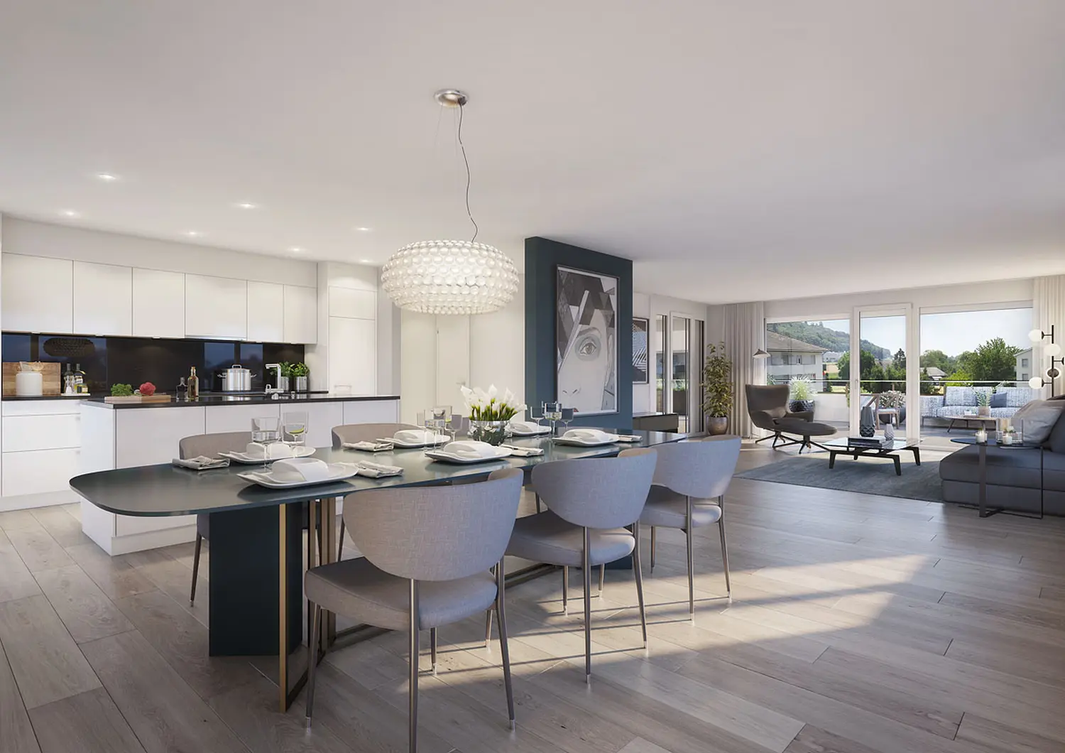 Immobilienmanagement Carmen Schwab GmbH – ein moderner, offener Wohnraum, gerne in einem Wohnhaus oder einer Wohnung.